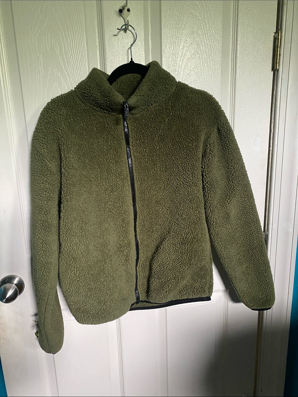 PINK Victoria's Secret Olive Green Sherpa Jacket